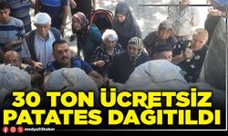 30 ton ücretsiz patates dağıtıldı