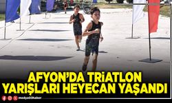 Afyon’da Triatlon yarışları heyecan yaşandı