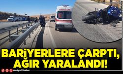 Bariyerlere çarptı, ağır yaralandı!