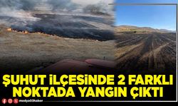 Şuhut ilçesinde 2 farklı noktada yangın çıktı