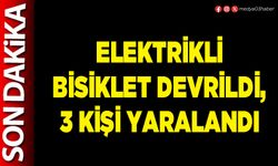 Elektrikli bisiklet devrildi, 3 kişi yaralandı