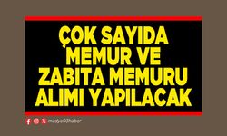 Çok sayıda memur ve zabıta memuru alımı yapılacak