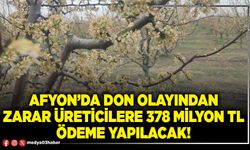 Afyon’da don olayından zarar üreticilere 378 Milyon TL ödeme yapılacak!