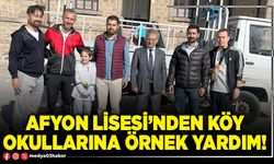 Afyon Lisesi’nden köy okullarına örnek yardım!
