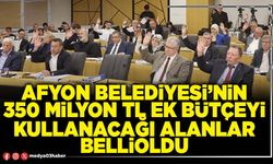 Afyon Belediyesi’nin 350 Milyon TL ek bütçeyi kullanacağı alanlar belli oldu