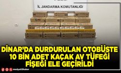 Dinarda durdurulan otobüste 10 bin adet kaçak av tüfeği fişeği ele geçirildi