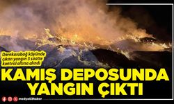 Kamış deposunda yangın çıktı