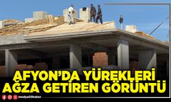 Afyon’da yürekleri ağza getiren görüntü