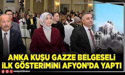 Anka Kuşu Gazze Belgeseli ilk gösterimini Afyon’da yaptı