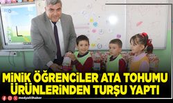 Minik öğrenciler ata tohumu ürünlerinden turşu yaptı