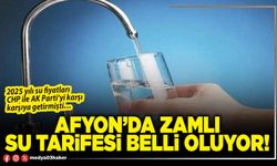 Afyon’da zamlı su tarifesi belli oluyor!