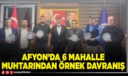 Afyon’da 6 Mahalle Muhtarından örnek davranış