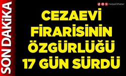 Cezaevi firarisinin özgürlüğü 17 gün sürdü