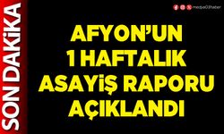 Afyon’un 1 haftalık asayiş raporu açıklandı