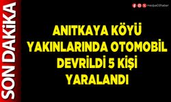 Anıtkaya Köyü yakınlarında otomobil devrildi 5 kişi yaralandı
