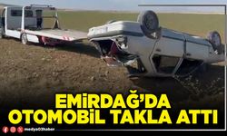 Emirdağ’da otomobil takla attı