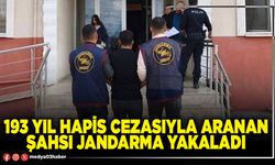 193 yıl hapis cezasıyla aranan şahsı Jandarma yakaladı
