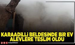 Karaadilli Beldesinde bir ev alevlere teslim oldu
