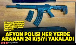 Afyon Polisi her yerde aranan 24 kişiyi yakaladı