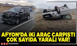 Afyon’da iki araç çarpıştı çok sayıda yaralı var!