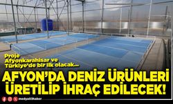 Afyon’da deniz ürünleri üretilip ihraç edilecek!