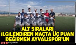 Alt sıraları ilgilendiren maçta üç puan Değirmen Ayvalıspor’un