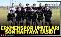 Erkmenspor umutları son haftaya taşıdı
