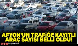 Afyon’un trafiğe kayıtlı araç sayısı belli oldu!