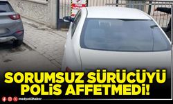 Sorumsuz sürücüyü polis affetmedi!