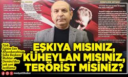 Eşkıya mısınız, küheylan mısınız, terörist misiniz?