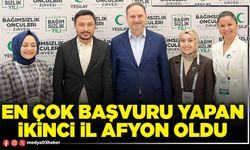 En çok başvuru yapan ikinci İl Afyon oldu