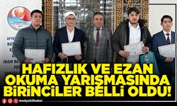 Hafızlık ve ezan okuma yarışmasında birinciler belli oldu!