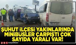 Şuhut ilçesi yakınlarında minibüsler çarpıştı çok sayıda yaralı var!