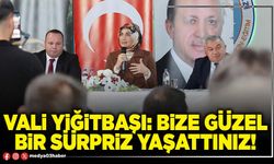 Vali Yiğitbaşı: Bize güzel bir sürpriz yaşattınız!