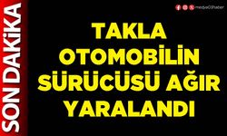 Takla otomobilin sürücüsü ağır yaralandı