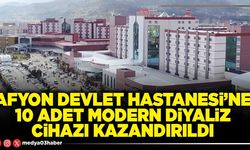 Afyon Devlet Hastanesi’ne 10 Adet modern diyaliz cihazı kazandırıldı