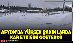 Afyon’da yüksek rakımlarda kar etkisini gösterdi!