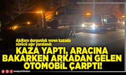 Kaza yaptı, aracına bakarken arkadan gelen otomobil çarptı!