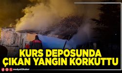 Kurs deposunda çıkan yangın korkuttu