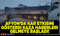 Afyon’da kar etkisini gösterdi kaza haberleri gelmeye başladı!