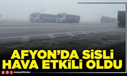 Afyon’da sisli hava etkili oldu