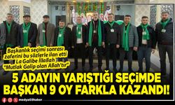 5 adayın yarıştığı seçimde başkan 9 oy farkla kazandı!