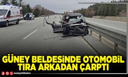 Güney Beldesinde otomobil tıra arkadan çarptı
