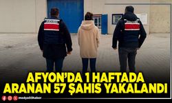 Afyon’da 1 haftada aranan 57 şahıs yakalandı