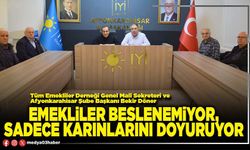 Emekliler beslenemiyor, sadece karınlarını doyuruyor