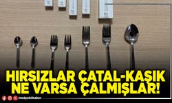 Hırsızlar çatal-kaşık ne varsa çalmışlar!