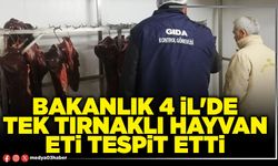 Bakanlık 4 İl'de tek tırnaklı hayvan eti tespit etti