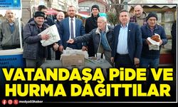 Vatandaşa pide ve hurma dağıttılar