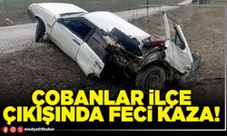 Çobanlar ilçe çıkışında feci kaza!