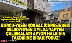 Burcu-Yasin Köksal idaresindeki Belediye’nin 2 yılda yaptığı çalışmaları afyon halkının takdirine bırakıyoruz!